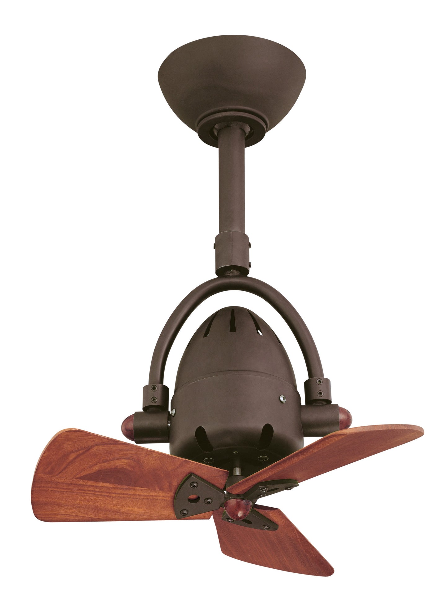 Matthews Fan Company Diane 16-in Outdoor Textured Bronze with Mahogany Tone Blades Ceiling Fan Without Light - Remote Included ( 3 -Blade ) 1453619