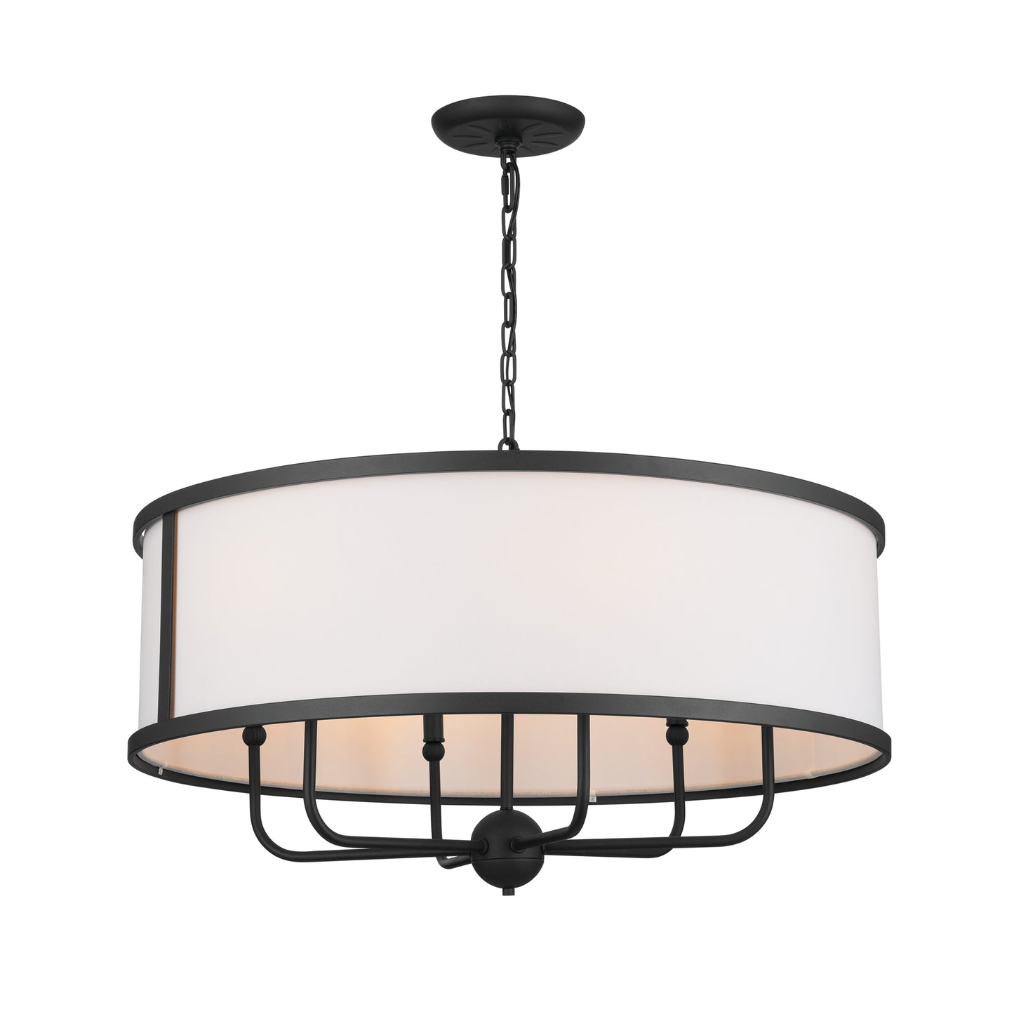 Kichler Heddle 6 -Light Black Farmhouse For Use in Bedrooms, Dining Rooms, Foyers, Kitchens, Living Rooms Chandelier 5265524