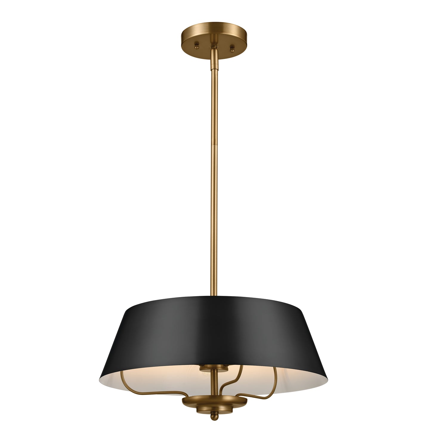 Kichler Luella 3 -Light Black Traditional Drum Medium Hanging Convertible pendant/Semi-flush 5269757