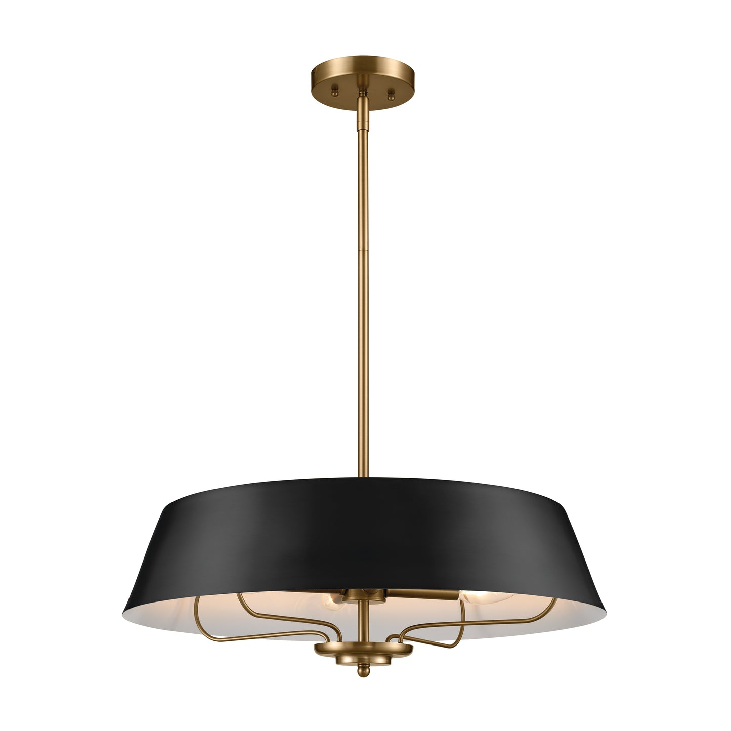 Kichler Luella 4 -Light Black Traditional Drum Medium Hanging Convertible pendant/Semi-flush 5269753