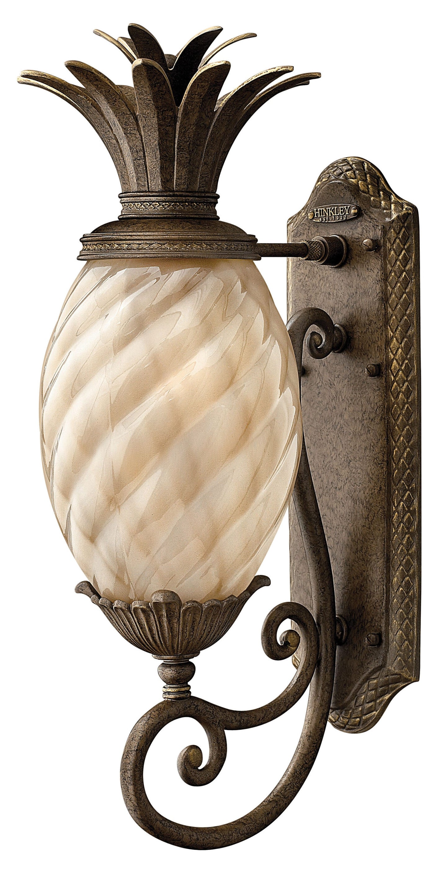 Hinkley Plantation 1 -Light 21.25-in H Satin Bronze Hardwired Outdoor Wall Light 6589009