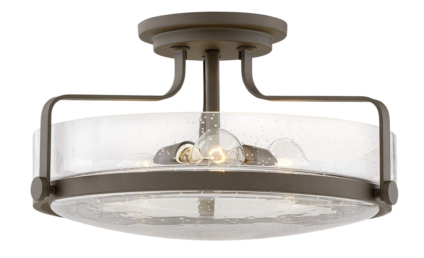 Hinkley Harper 3 -Light 18-in Oil rubbed Bronze Semi Flush Mount Light 6588870