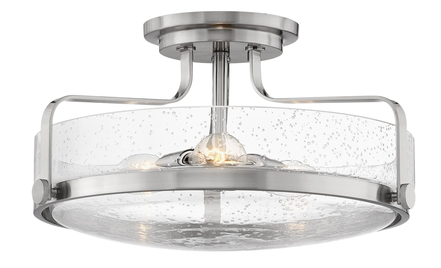 Hinkley Harper 3 -Light 18-in Brushed Nickel Semi Flush Mount Light 6588873