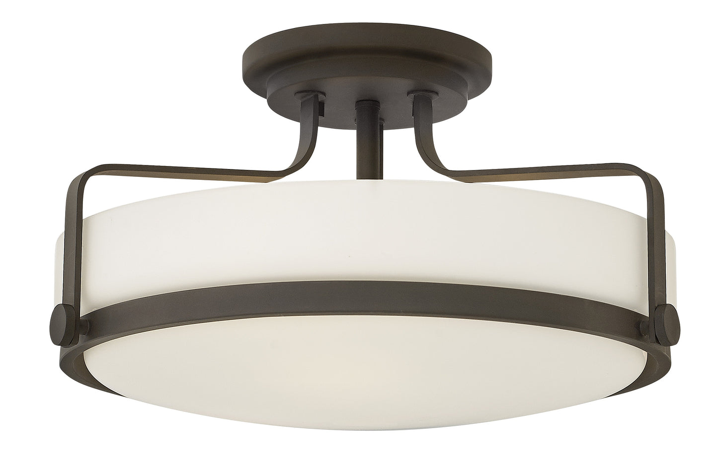 Hinkley Harper 3 -Light 18-in Oil rubbed Bronze Semi Flush Mount Light 6588868