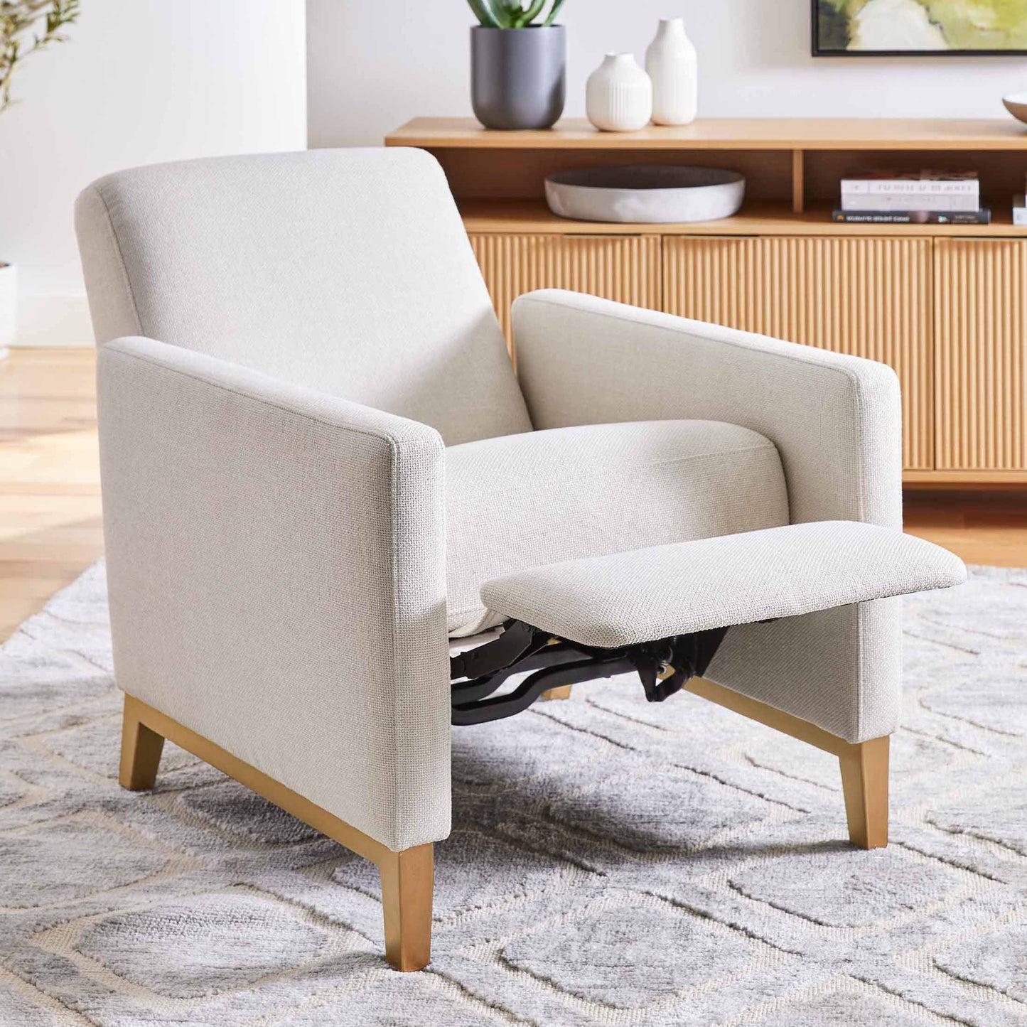 Better Homes & Gardens Reading Push Back Recliner, Olive