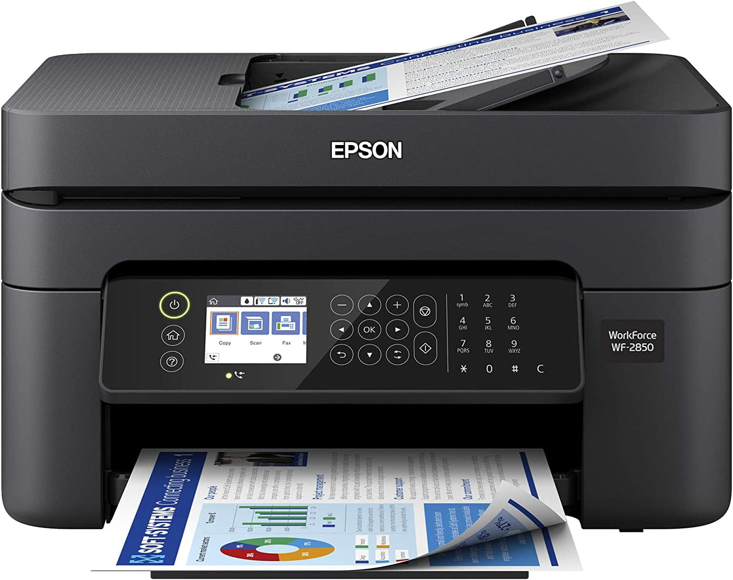 Epson Workforce WF-2830 All-in-One Wireless Color Printer with Scanner, Copier and Fax