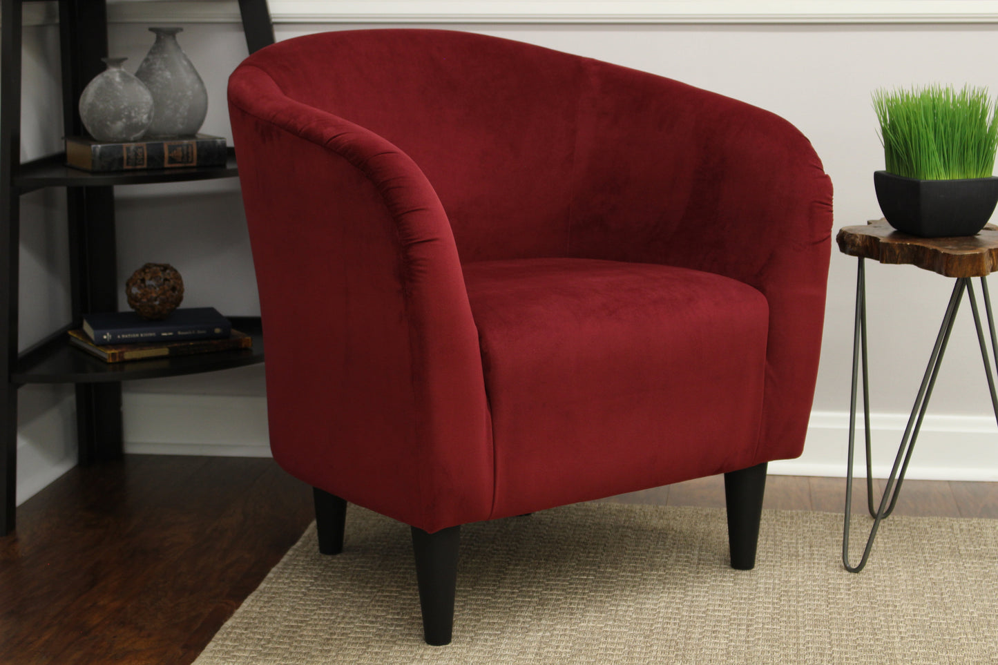 Mainstays Microfiber Tub Accent Chair, Dove Gray
