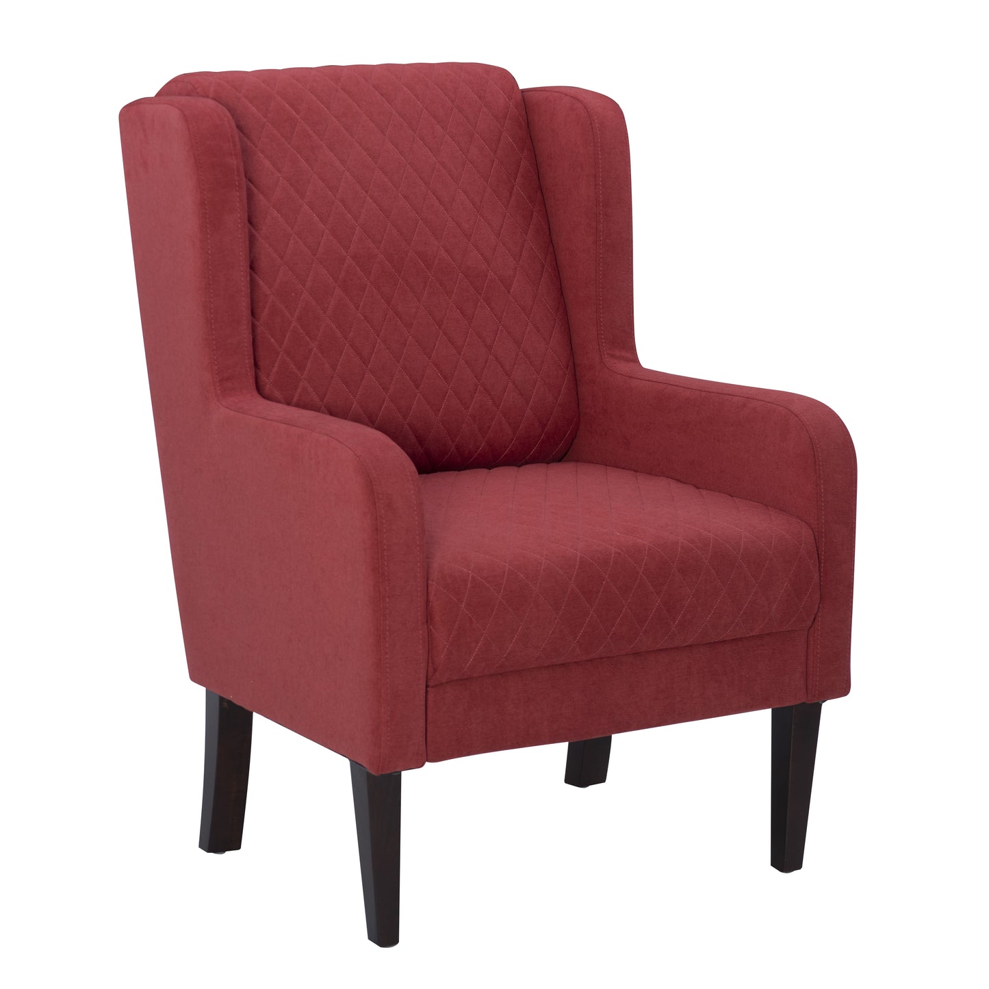 Powell Laude Quilted Velvet Wingback Accent Chair, Teal