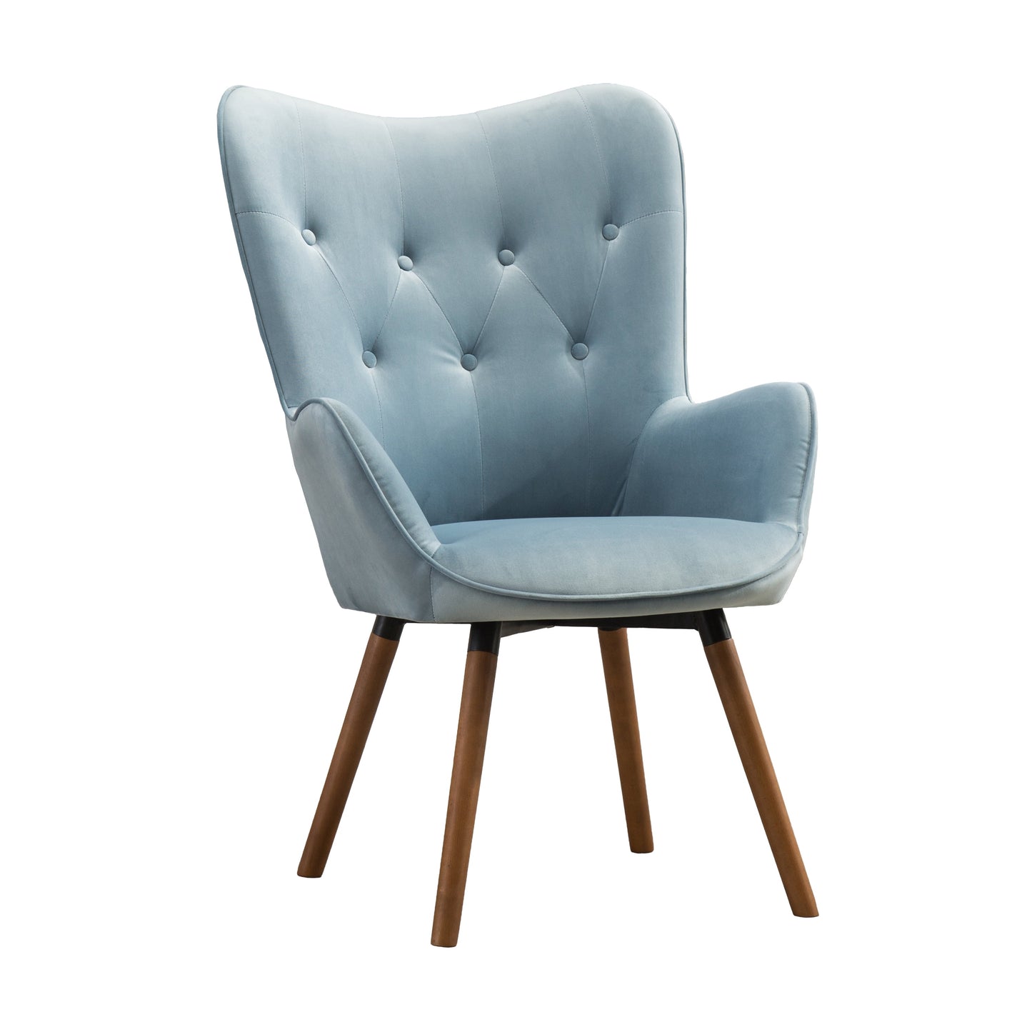 Roundhill Furniture Doarnin Wingback Tufted Chair, Taupe