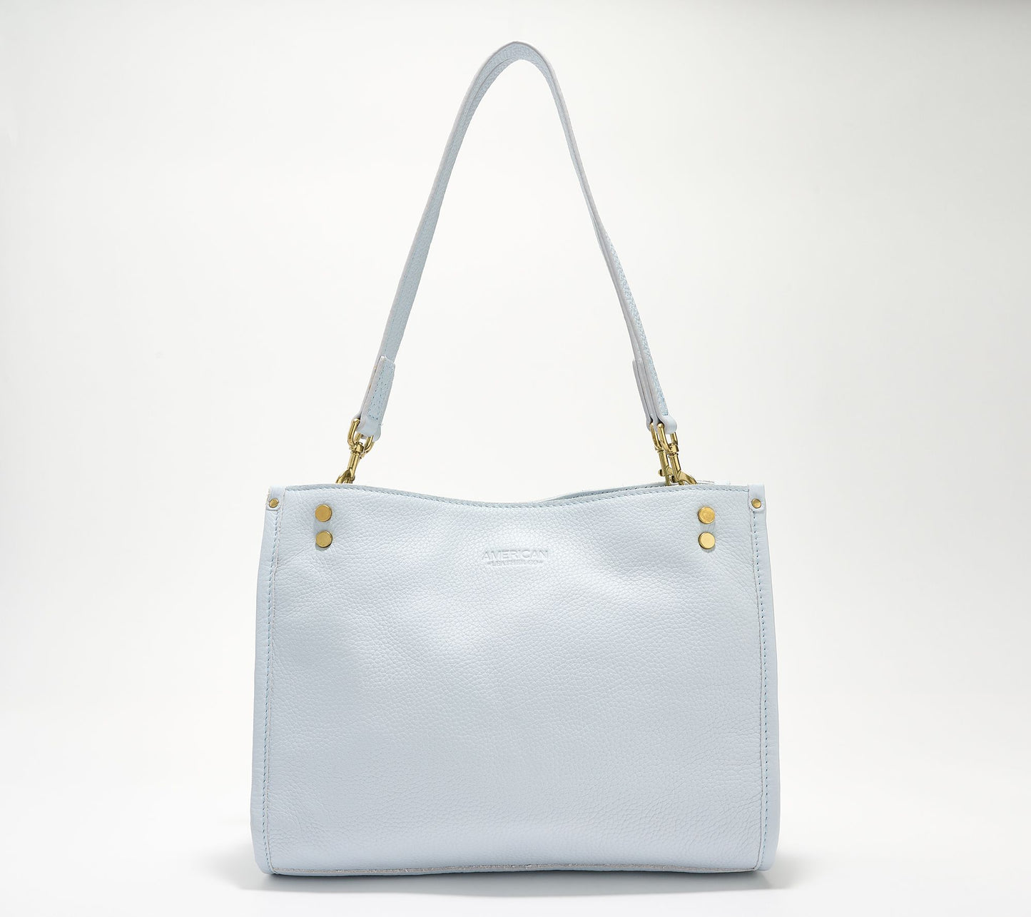 American Leather Co. Lenox Triple Entry Leather Satchel