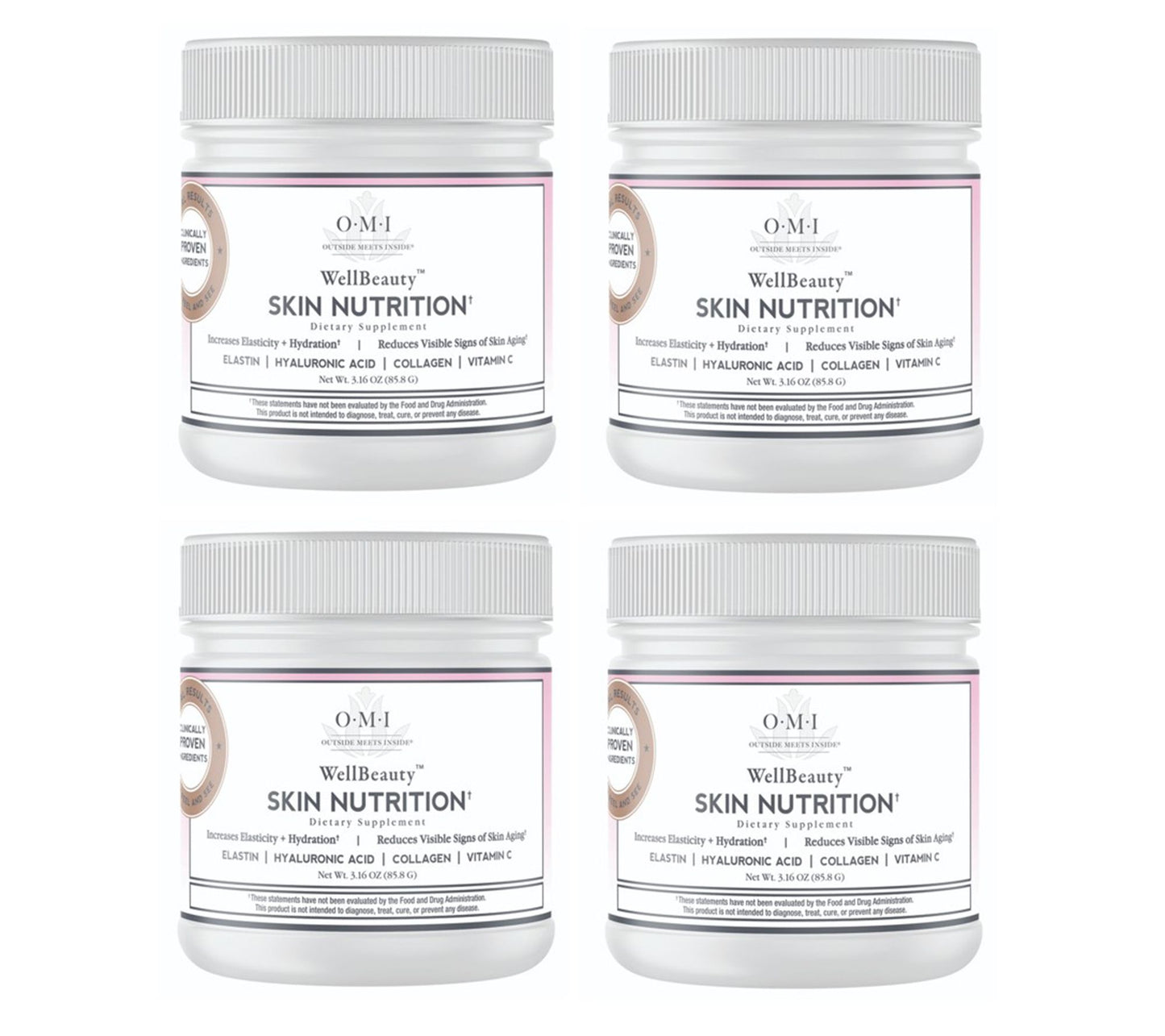 OMI WellBeauty Skin Nutrition Powder with Elastin 120 Day Supply