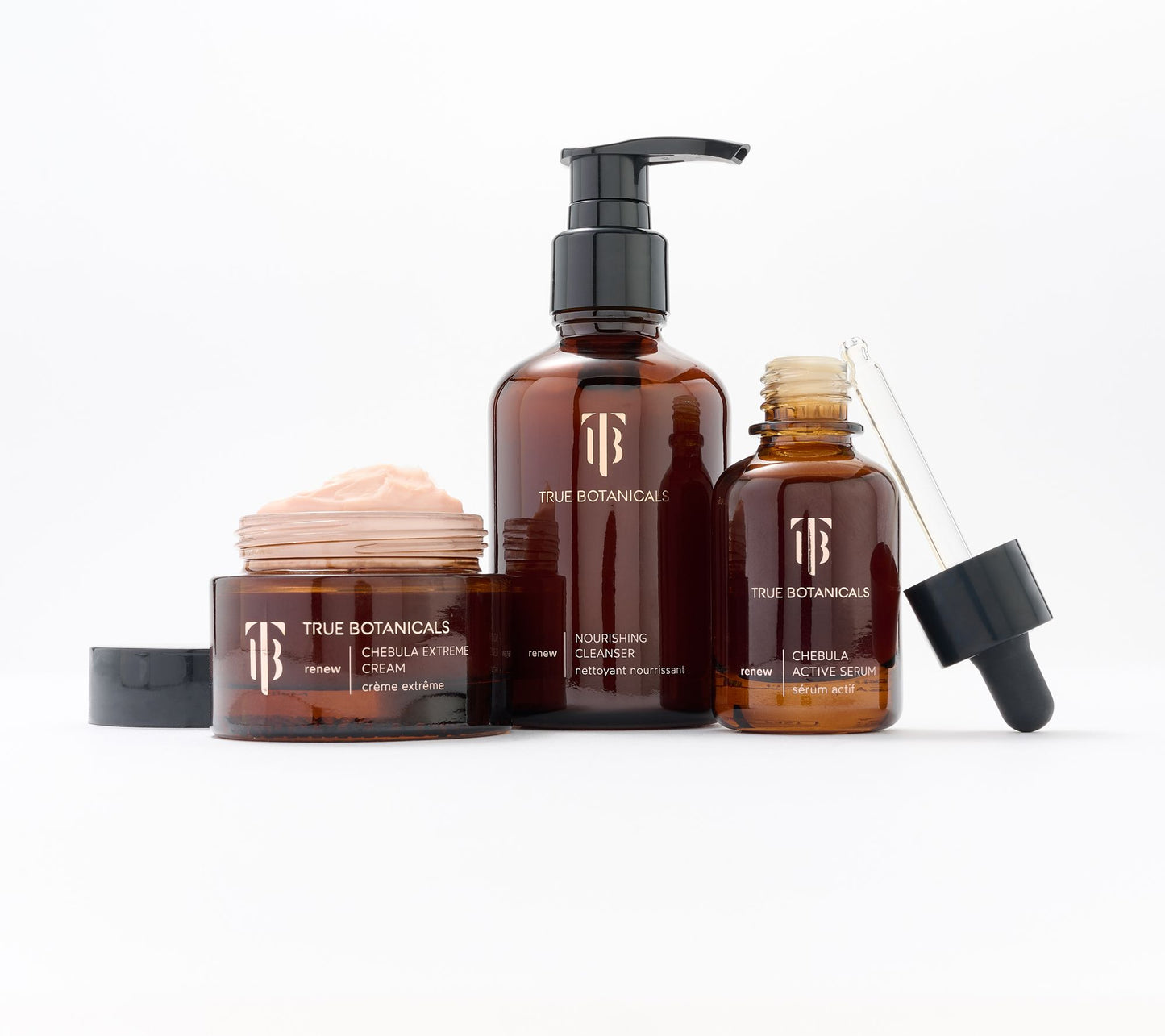 True Botanicals 3-Steps to Glowing Skin with Cleanser, Serum & Cream