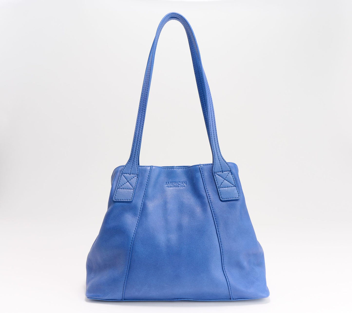 American Leather Co. Ada Triple Entry Leather Tote