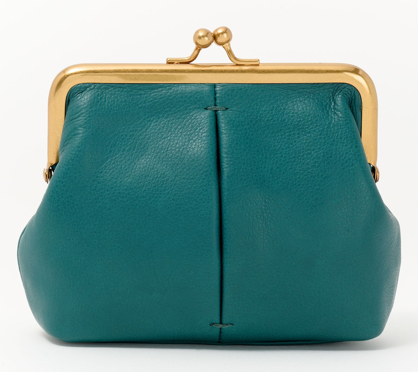 American Leather Co. Wolfe Frame Leather Kisslock Clutch
