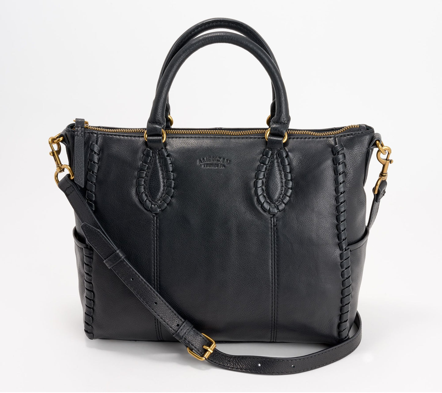 American Leather Co. Leather Madison Satchel with Crossbody