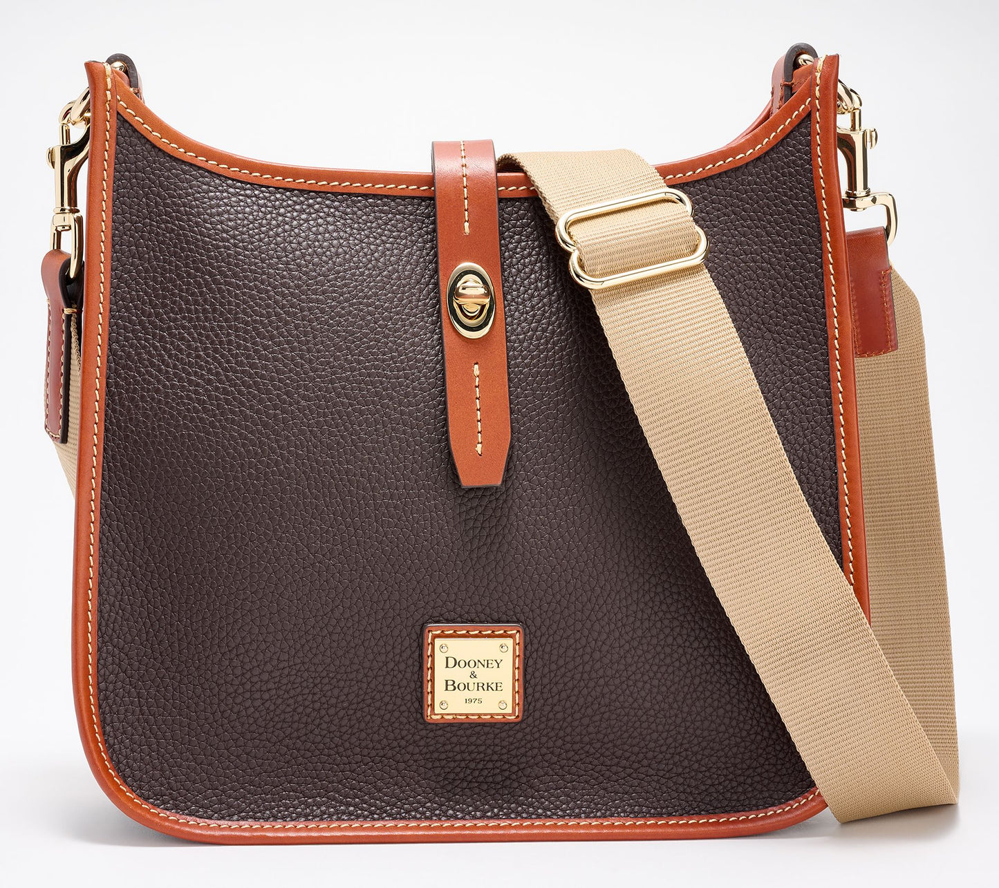 "As Is" Dooney & Bourke Pebble Leather Turnlock Messenger Bag