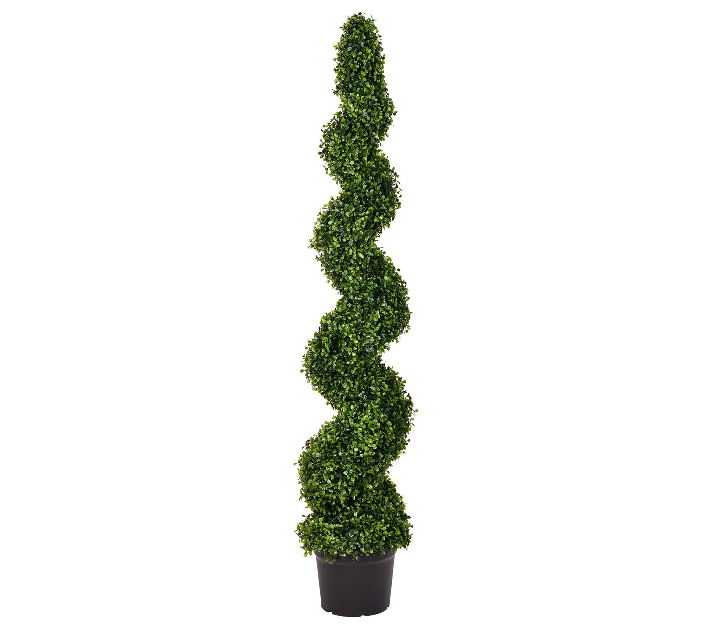Vickerman 5' Artificial Potted Green Boxwood Spiral Tree