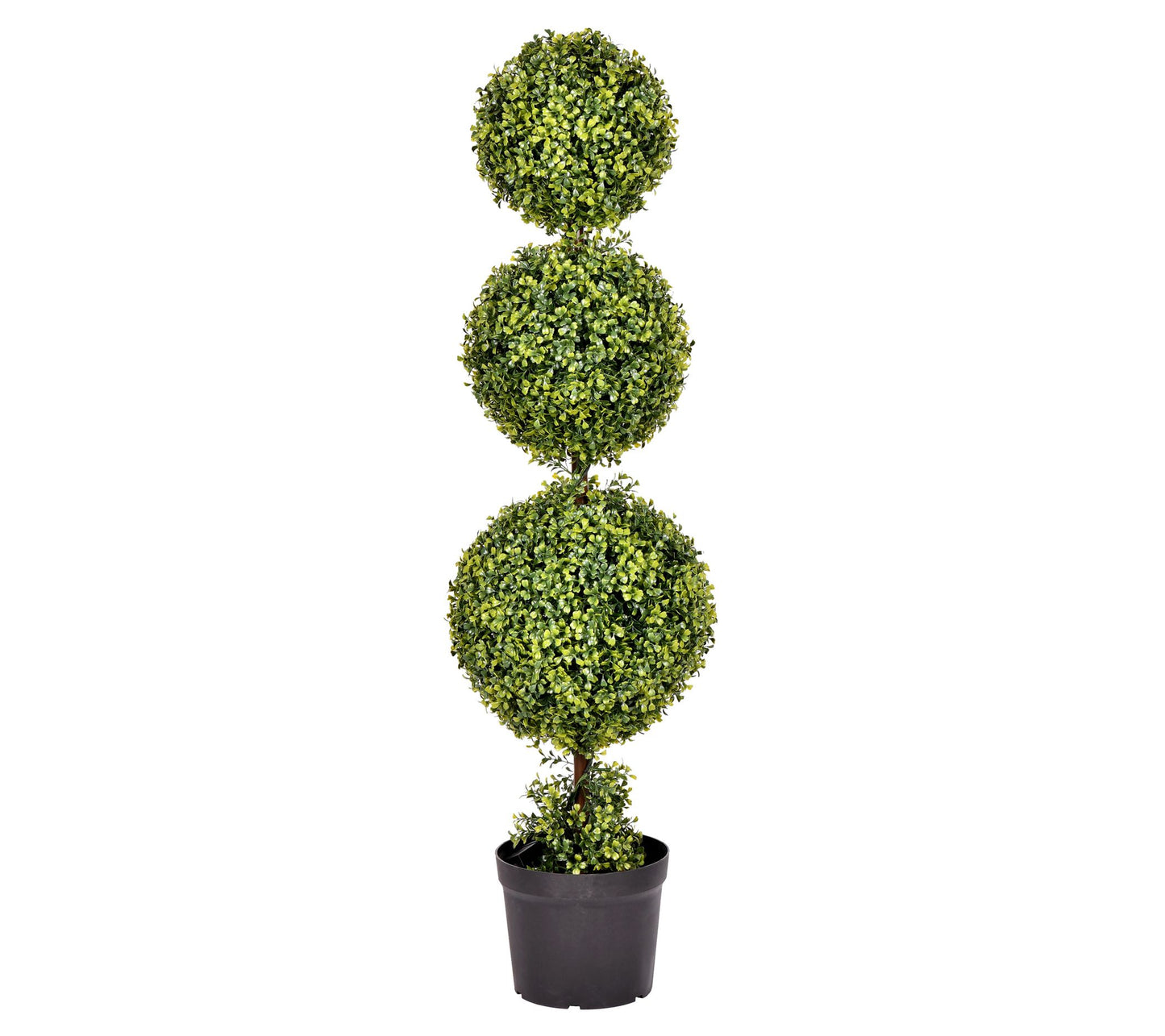 Vickerman 4' Artificial Triple Ball Green Boxwood Topiary