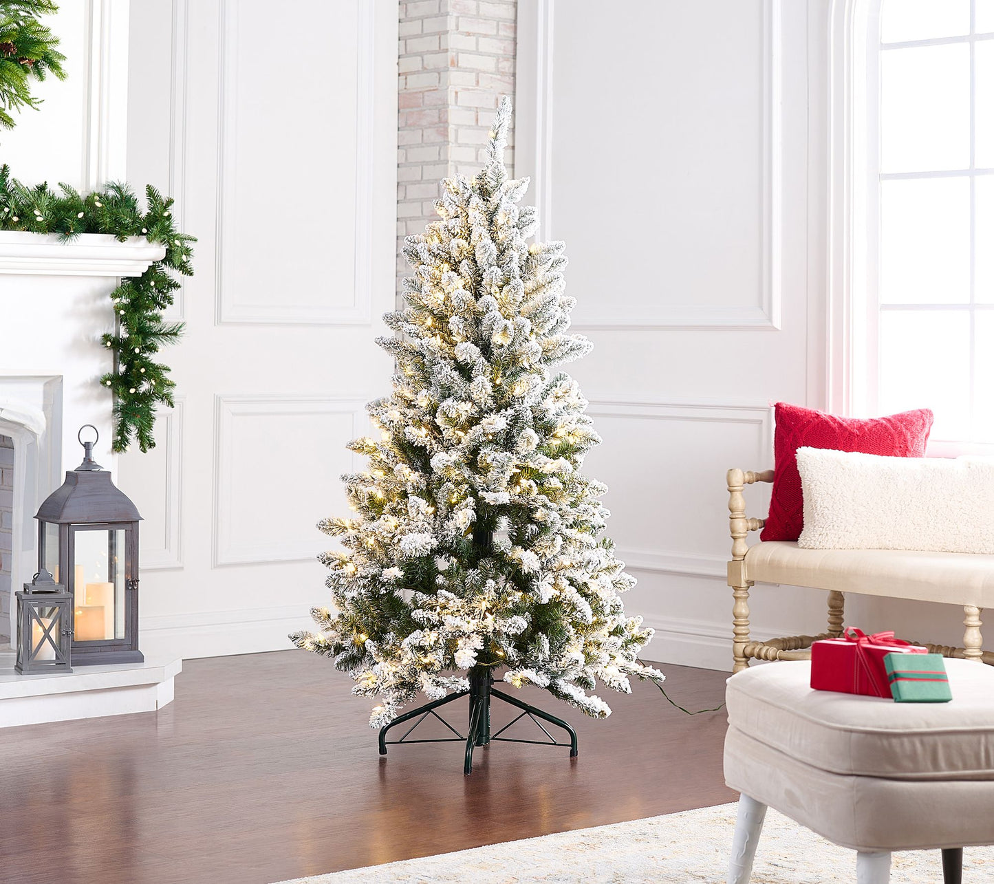"As Is" Bethlehem Lights 5' Flocked Color LED Tree