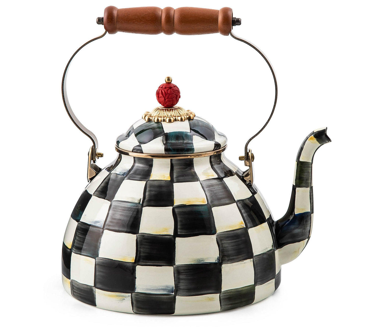 "As Is" Mackenzie- Childs 3-Quart Enamel Tea Kettle