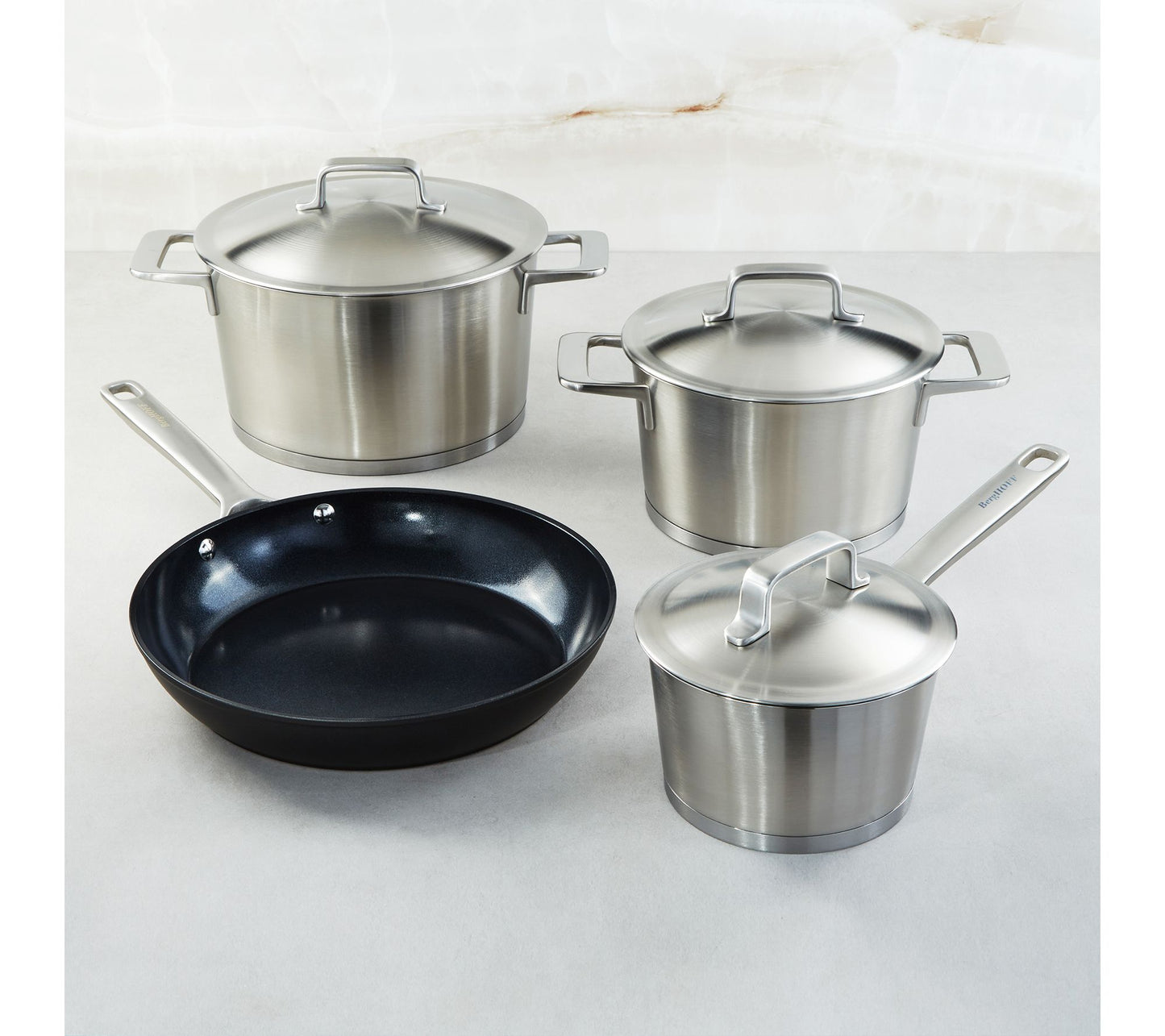 BergHOFF Meta 7pc Recycled Cookware Set with Nonstick Fry Pan