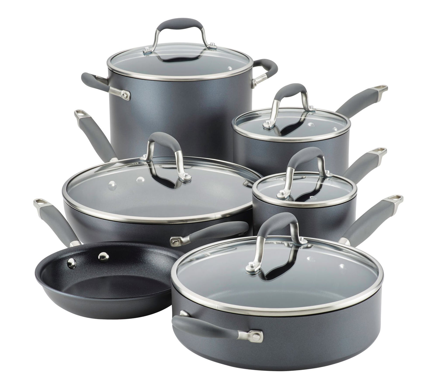 Anolon Advanced Home Hard-Anodized Nonstick Cookware Set, 11pc