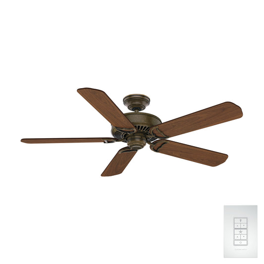 Casablanca Panama 54-in Aged Bronze with Walnut/Burnt Walnut Veneer Blades Light kit compatible ( 5 -Blade ) 942733