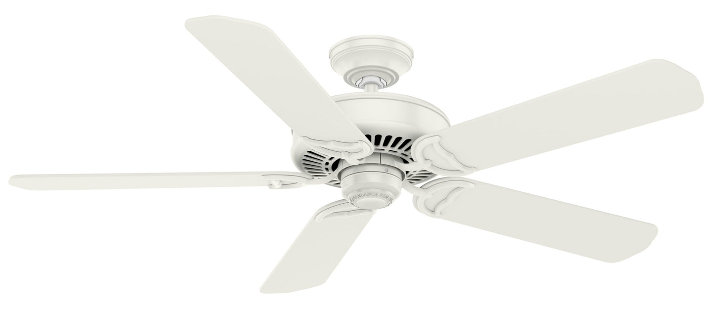 Casablanca Panama 54-in Fresh White with Fresh White/Rustic Oak Veneer Blades Light kit compatible ( 5 -Blade ) 942732
