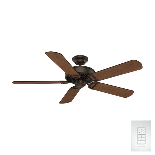 Casablanca Panama 54-in Brushed Cocoa with Walnut/Burnt Walnut Veneer Blades Light kit compatible ( 5 -Blade ) 942734