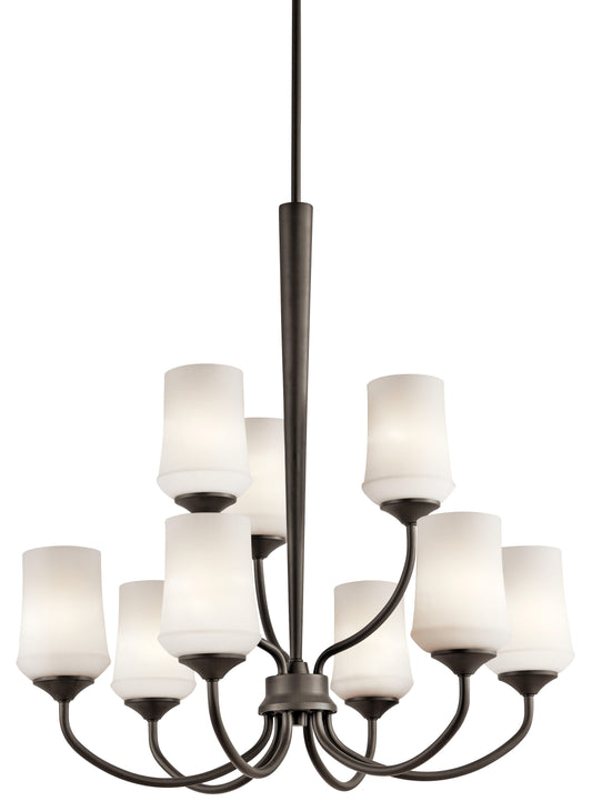 Kichler Aubrey 9 -Light Bronze Transitional For Use in Bedrooms, Dining Rooms, Foyers, Kitchens, Living Rooms Chandelier 1424662
