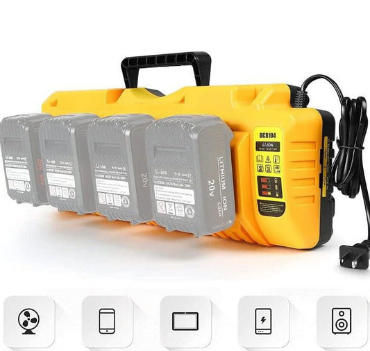 12v 18v 20v Multi-Port Fast Charger New for DEWALT Li-Ion Batteries DCB104