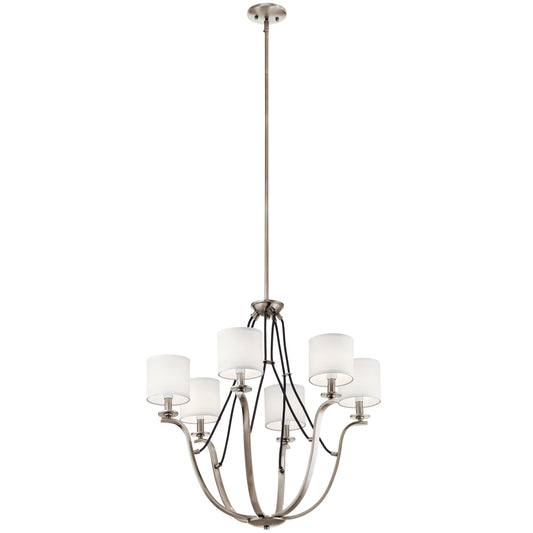 Kichler Thisbe 6 -Light Pewter Traditional For Use in Bedrooms, Dining Rooms, Foyers, Kitchens, Living Rooms Chandelier 1958876