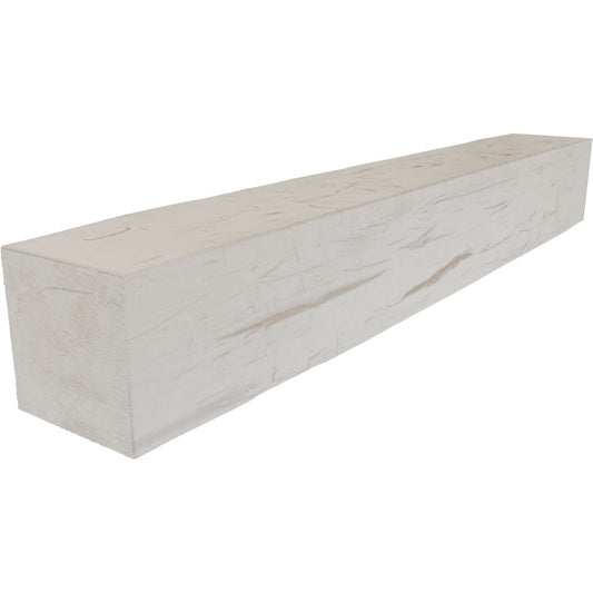 Ekena Millwork 72-in W x 4-in H x 8-in D Ready For Paint Hollow Urethane Rustic Fireplace Mantel MANUHH04X08X72UN