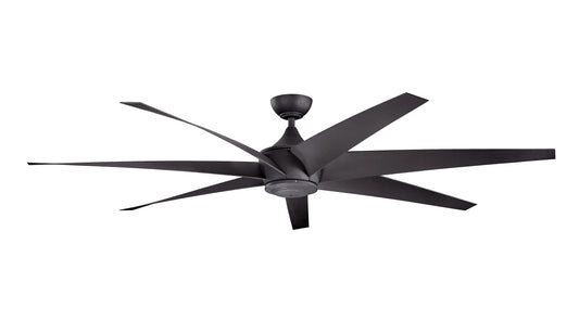 Kichler Lehr 80-in Outdoor Distressed Black with Distressed Black Blades Ceiling Fan Light Kit Compatible - Remote Included ( 7 -Blade ) 1694895
