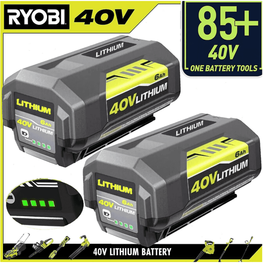 2 Pack 8000mAh 40V Replacement for Ryobi 40V Battery OP4040 OP40401 OP4026 OP4050 Power Tools