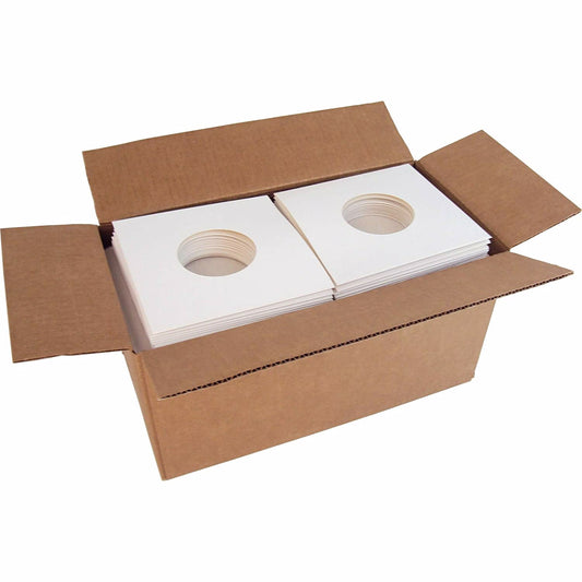 (250) 7" Heavyweight Record Jackets - White with Center Hole - #07JWWHHH