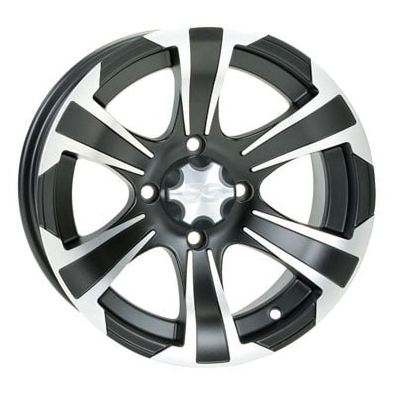 4/110 ITP SS312 Alloy Series Wheel 12x7 5.0 + 2.0 Matte Black for Honda TRX 300FW 4X4 1993-2000