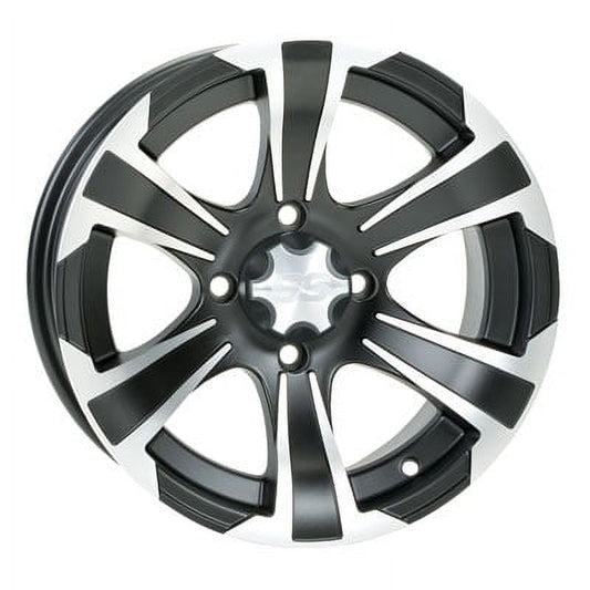 4/110 ITP SS312 Alloy Series Wheel 12x7 5.0 + 2.0 Matte Black for Honda TRX 300FW 4X4 1993-2000