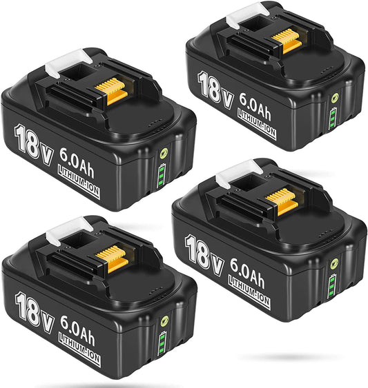 4 Pack Replace for Makita 18V Battery 6.0ah, LXT Lithium- Ion Battery