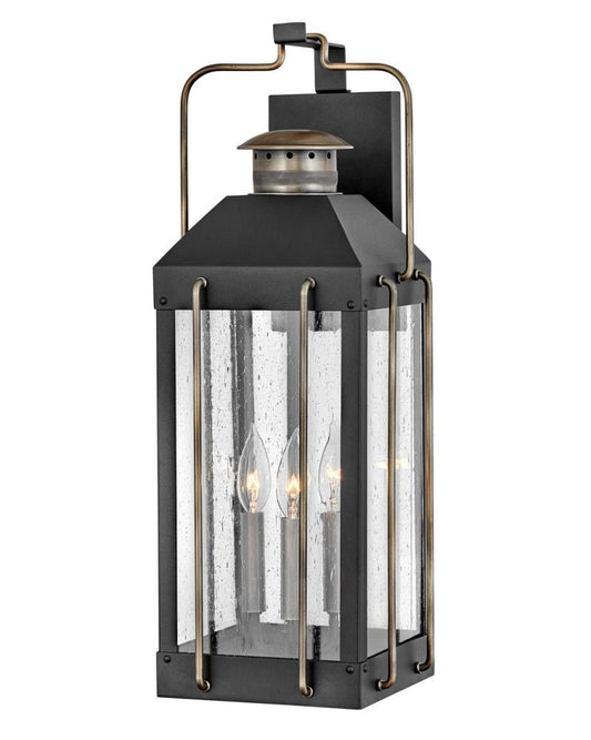 Hinkley Fitzgerald 3 -Light 24-in H Black Hardwired Outdoor Wall Light 3661502