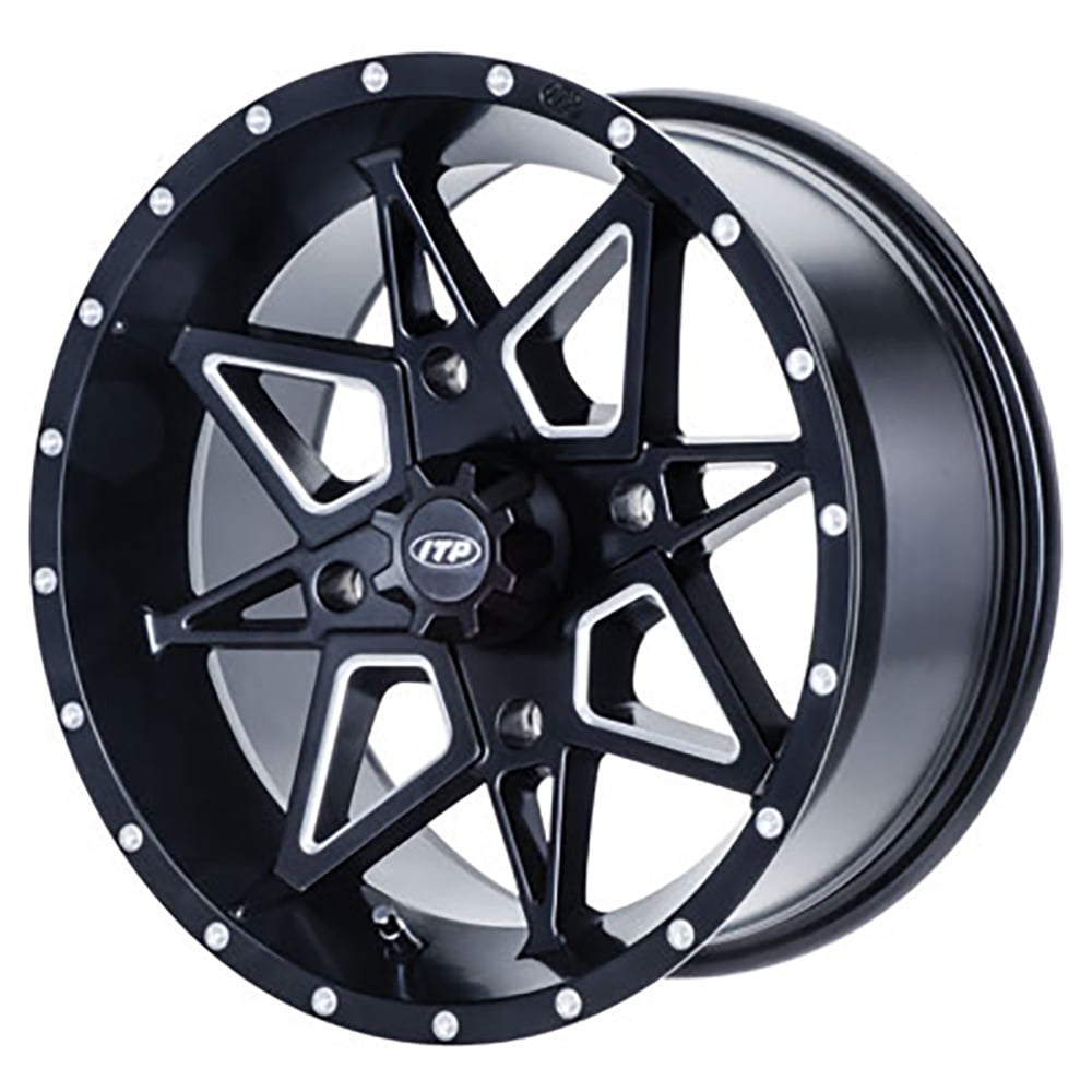 ITP Tornado Wheel 14x7 4.0 + 3.0 Matte Black 4/156 Compatible With Yamaha Wolverine RMAX 4 1000 XT-R 2021