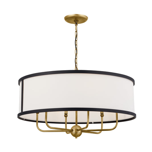 Kichler Heddle 6 -Light Brass Farmhouse For Use in Bedrooms, Dining Rooms, Foyers, Kitchens, Living Rooms Chandelier 5265517