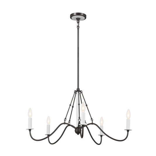 Kichler Freesia 5 -Light Gray Farmhouse For Use in Bedrooms, Dining Rooms, Foyers, Kitchens, Living Rooms Chandelier 5265531