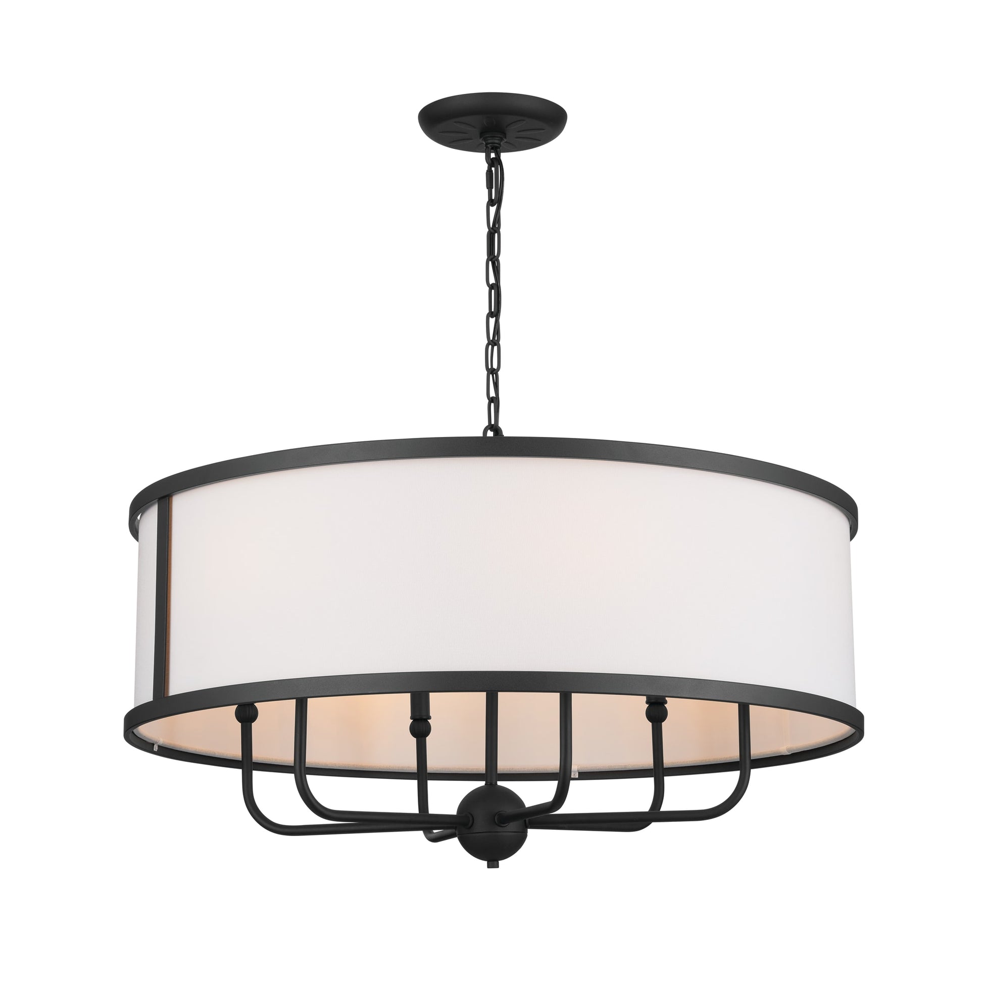 Kichler Heddle 6 -Light Black Farmhouse For Use in Bedrooms, Dining Rooms, Foyers, Kitchens, Living Rooms Chandelier 5265524