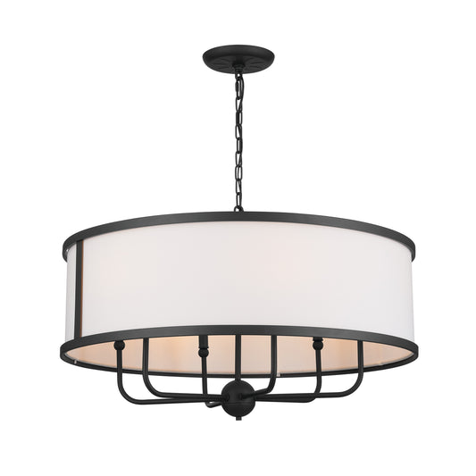 Kichler Heddle 6 -Light Black Farmhouse For Use in Bedrooms, Dining Rooms, Foyers, Kitchens, Living Rooms Chandelier 5265524