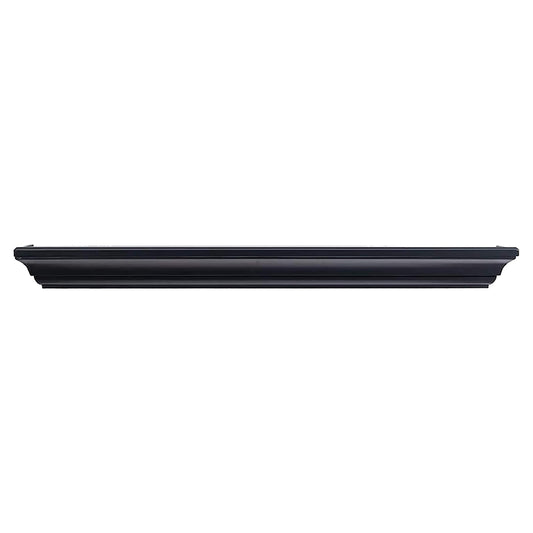 Mantels Direct 72-in W x 5-in H x 8-in D Black Pine Hollow Traditional Fireplace Mantel COLTON-72-BK