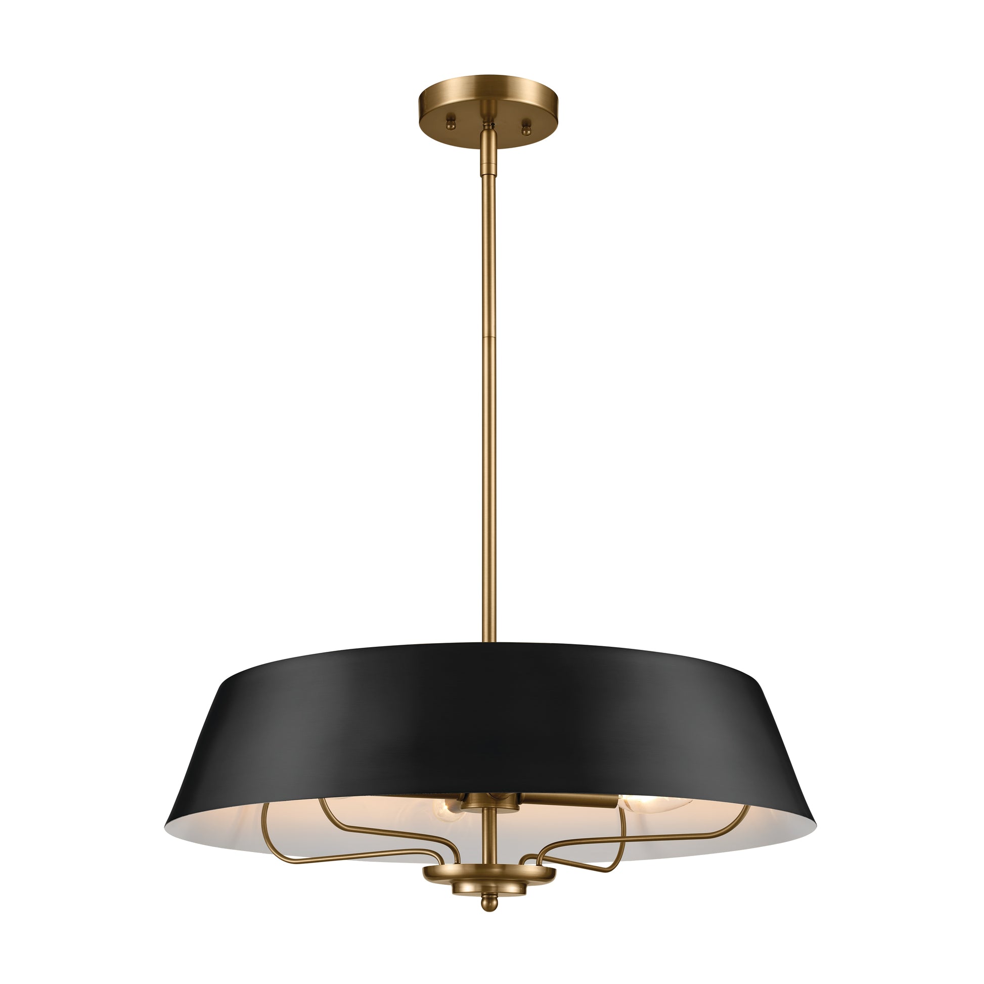 Kichler Luella 4 -Light Black Traditional Drum Medium Hanging Convertible pendant/Semi-flush 5269753