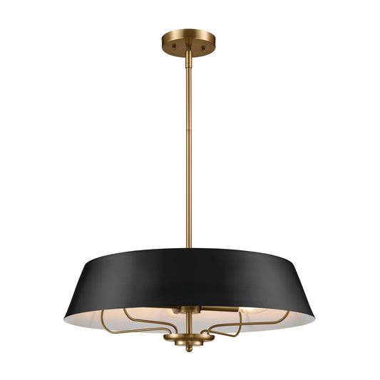 Kichler Luella 4 -Light Black Traditional Drum Medium Hanging Convertible pendant/Semi-flush 5269753