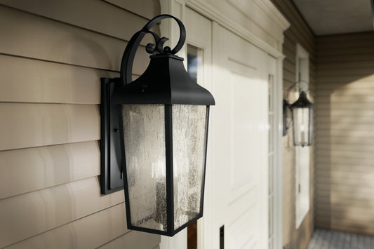 Kichler Forestdale 2 -Light 21.5-in H Black Hardwired Outdoor Wall Light 5968227