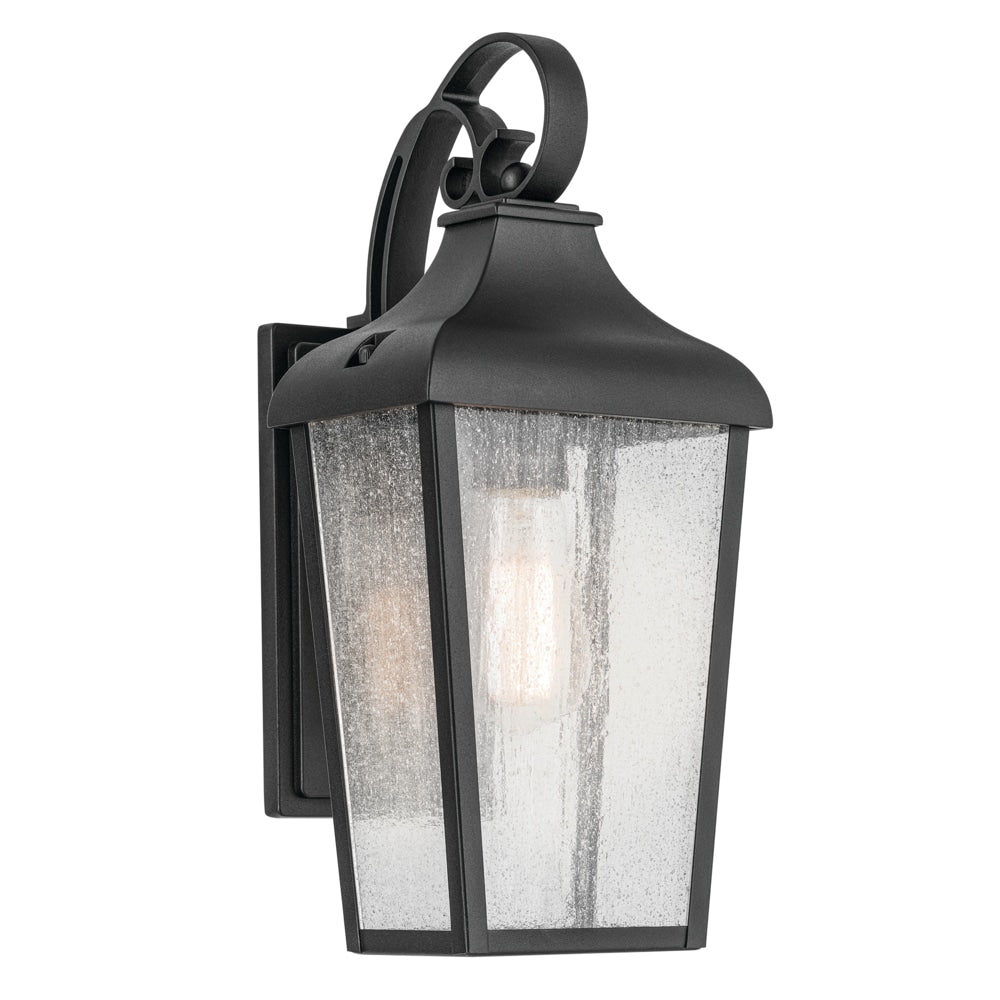 Kichler Forestdale 1 -Light 14.75-in H Black Hardwired Outdoor Wall Light 5968232
